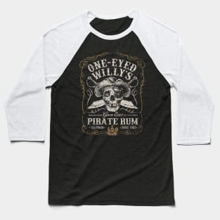 One Eyed Willy's Goon Cover Pirate Rum Baseball T-Shirt